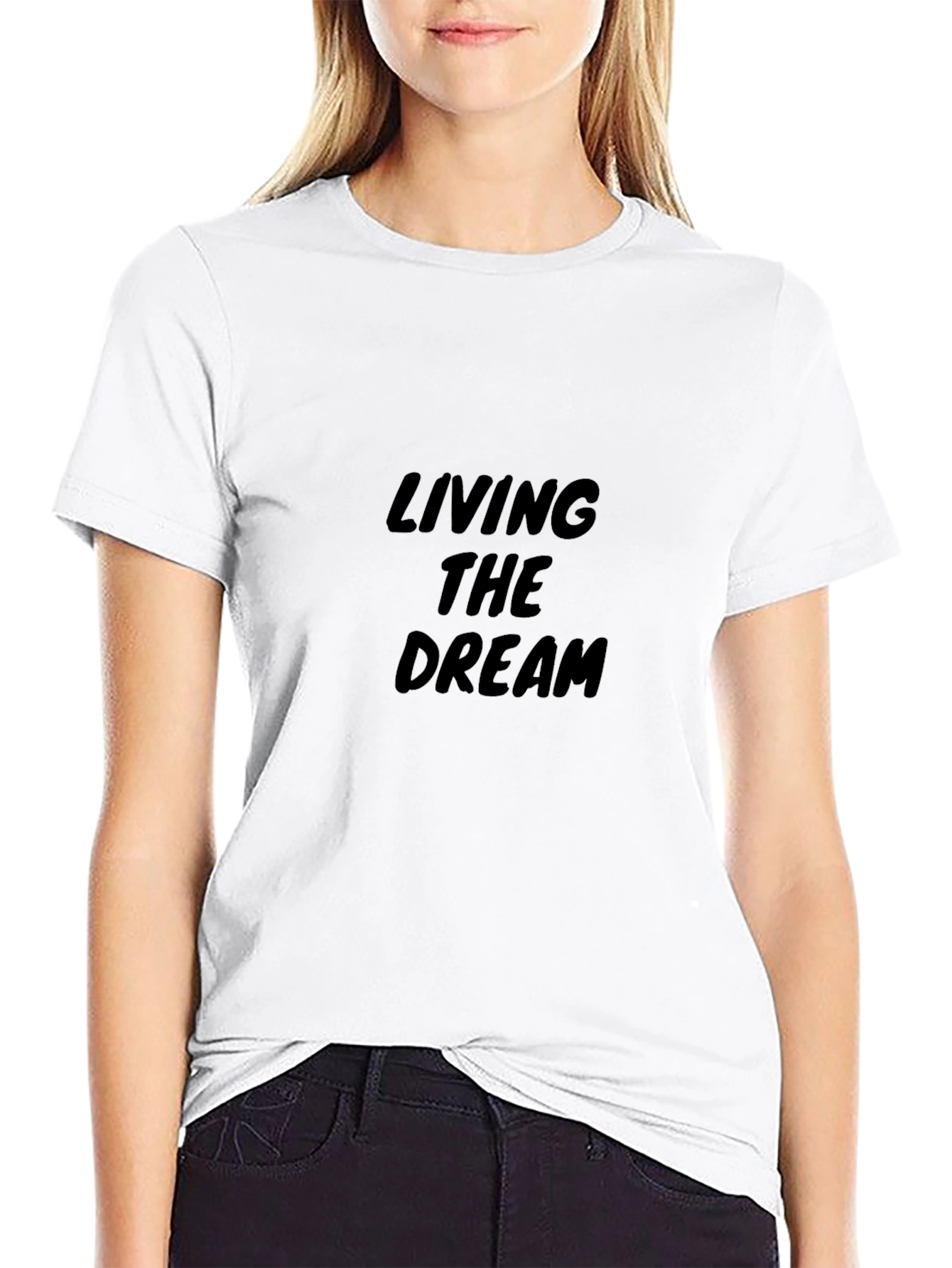 Living The Dream Black Graphic Tee