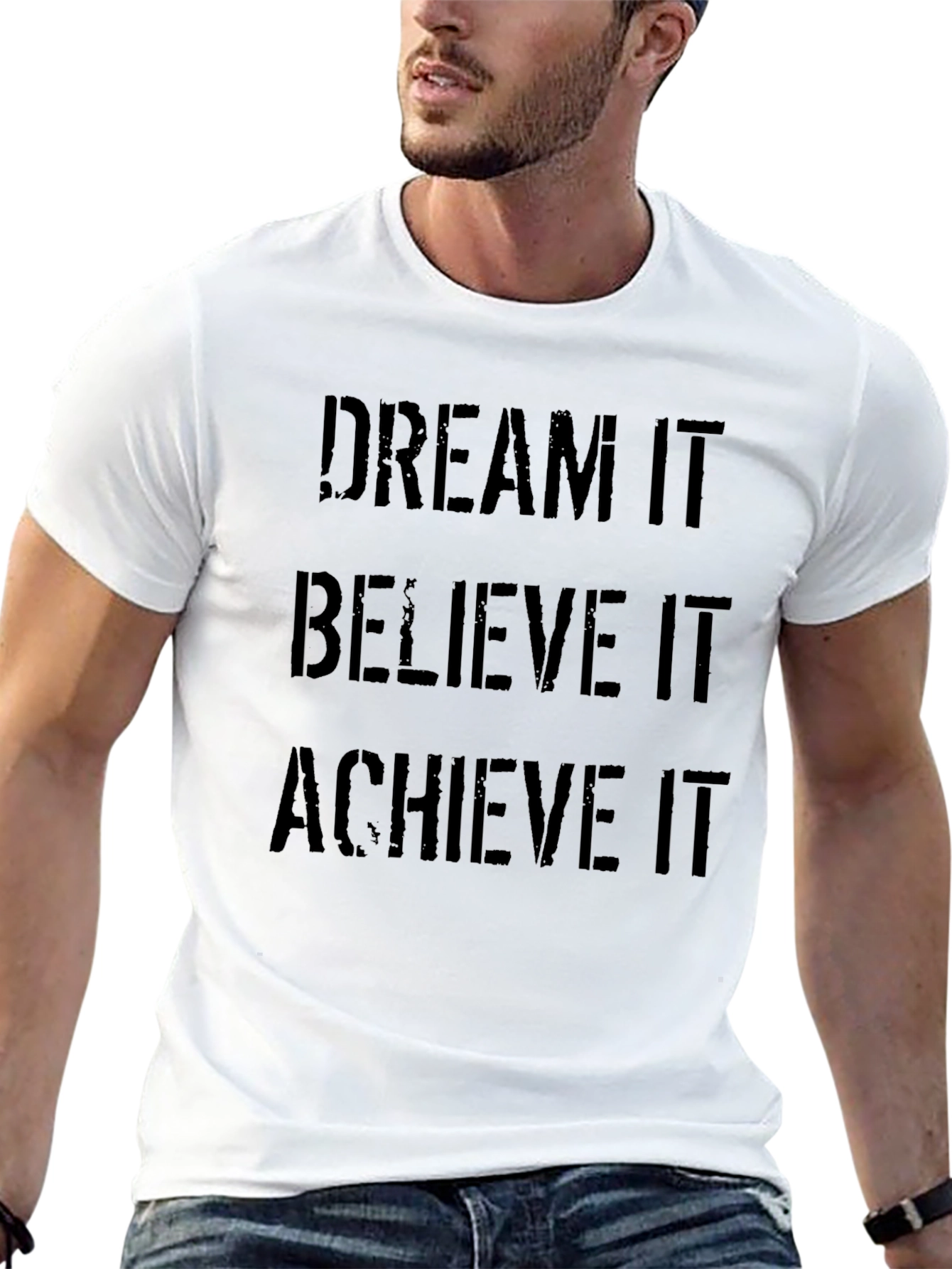 Dream Believe Achieve Black T-Shirt