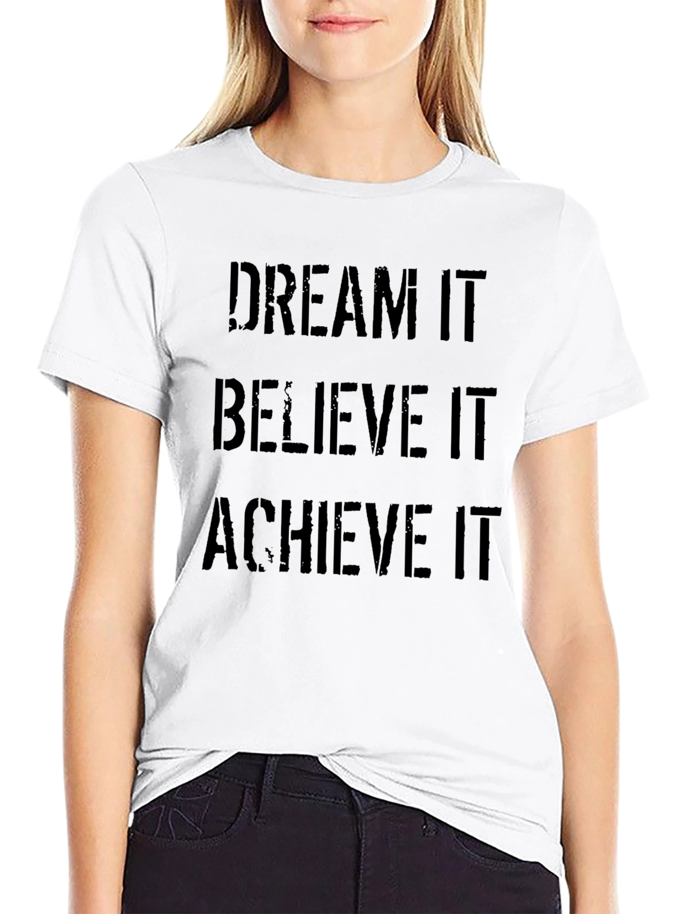 Dream Believe Achieve Black T-Shirt